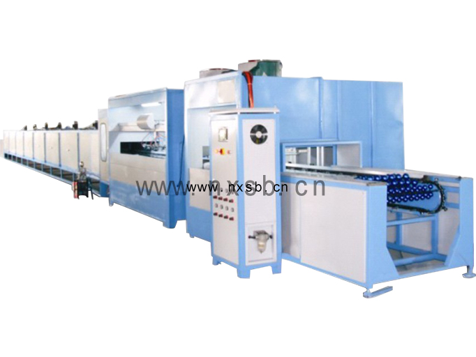 Flat reciprocating automatic painting and drying tunnel line